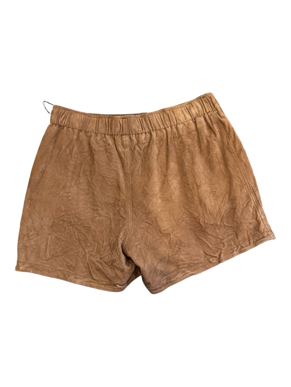 Zadig & Voltaire Paxi Daim Froisse Cognac Brown Suede Leather shorts NWT 38 - Picture 4 of 9